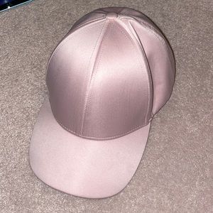 Aritzia Wilfred pink satin hat